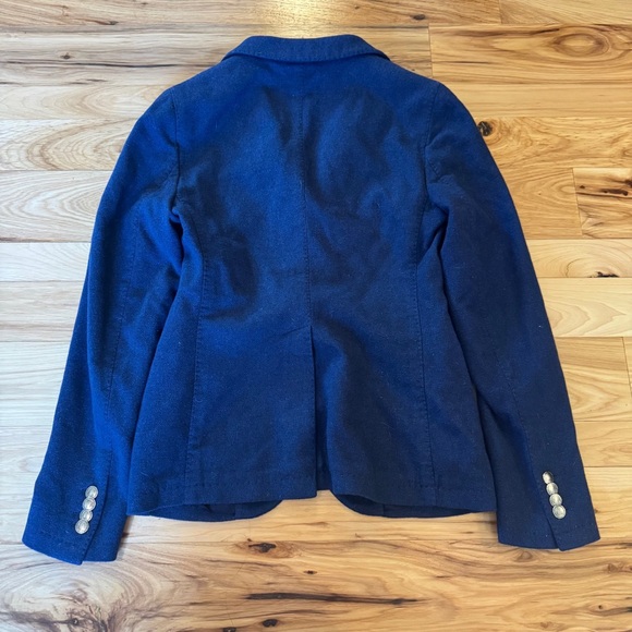 Tagliatore Wool Cotton Knit 3 Button Blazer in Navy - Picture 2 of 7